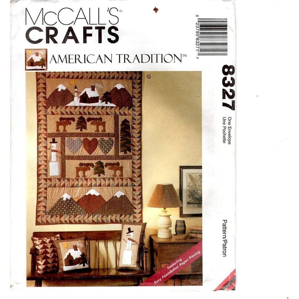 McCall's Sewing Pattern‎ 8327 American Farmhouse Quilted Paper Piercing